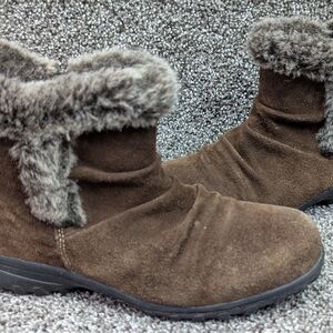 Cozy Brown Suede Ankle Boots